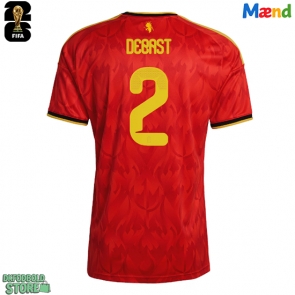 Belgien Zeno Debast #2 Replika Hjemmebanetrøje VM 2026 Kortærmet